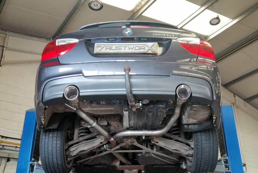 BMW 320d E91/E93 335 Style Twin Exit Exhaust Conversion Zaustworx