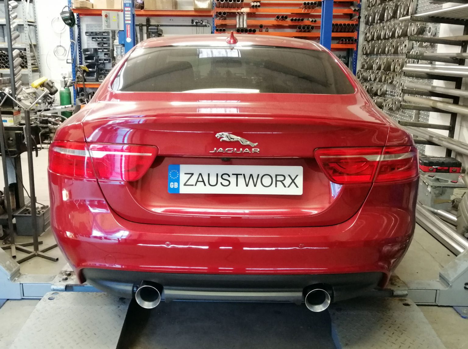 Jaguar XE 2.0d R Sport Cat back twin exit exhaust system Zaustworx