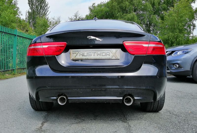 Jaguar XE 2.0d R Sport Cat back twin exit exhaust system Zaustworx