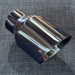 ZRT017 - Single 4" Round tailpipe - Slash cut - Black Chrome