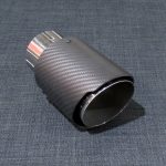 ZRT147 - Single 3.5" Round tailpipe - Carbon + polished