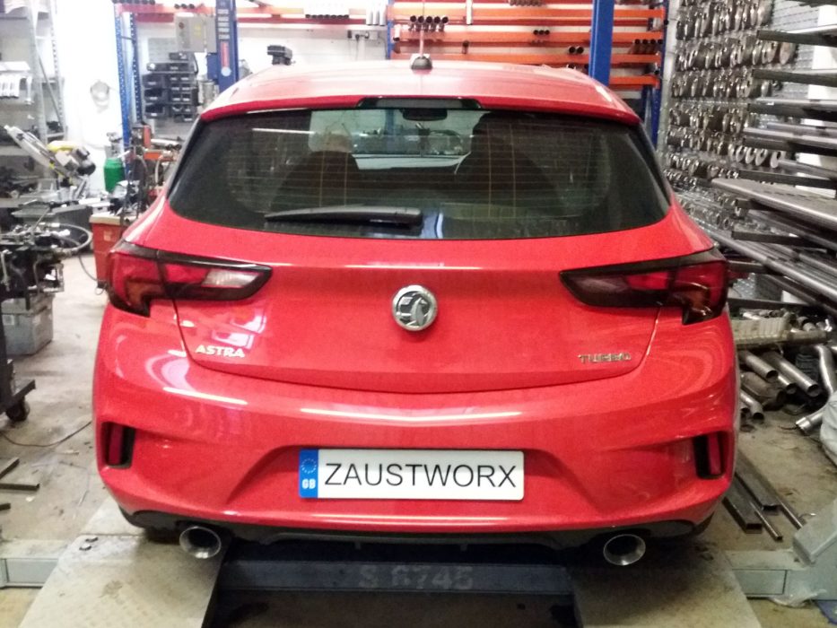 Vauxhall Astra K 1.4 Turbo - Twin exit rear silencer delete - Zaustworx