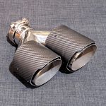 ZTT079L - Twin 4" Round tailpipe - Slash cut - Carbon - L/H
