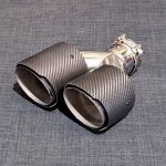 ZTT079R - Twin 4" Round tailpipe - Slash cut - Carbon - R/H