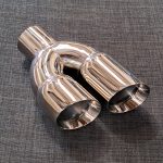 ZTT081 - Twin 3" Round tailpipe - Angled - Bevelled