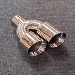 ZTT082 - Twin 3.5" Round tailpipe - Angled - Bevelled