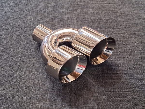 ZTT083 - Twin 4" Round tailpipe - Angled - Bevelled
