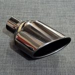 ZOV02L - 6x4 Oval tailpipe - Slash cut - Inrolled - L/H (Black)