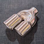 CP6 Twin 3" Slash Cut Inrolled Tailpipe - R/H