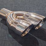 ZTT900L - Twin 3" Tailpipe - Round - Slash cut - Bevelled - L/H